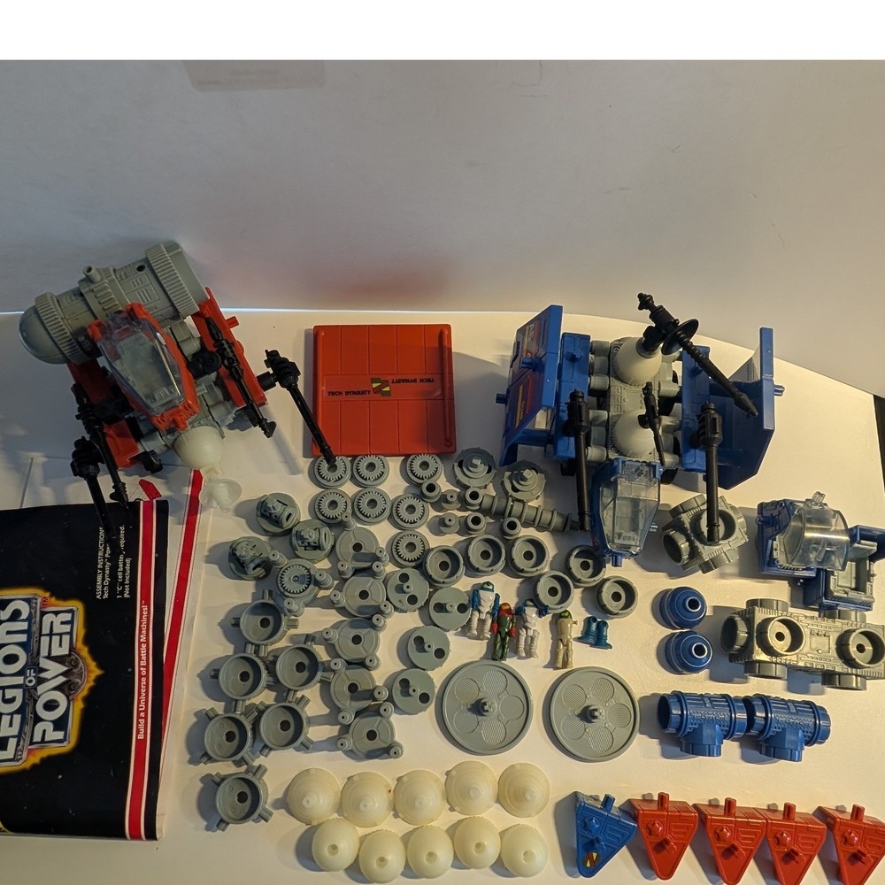 Vtg Tonka Legions of Power Tech Dynasty Parts Lot Figures Instructions 1980s Toy